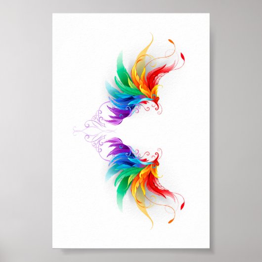 Fluffy Rainbow Wings Poster (Voorkant)