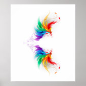 Fluffy Rainbow Wings Poster (Voorkant)