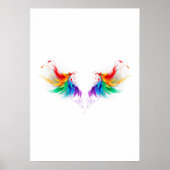 Fluffy Rainbow Wings Poster (Voorkant)