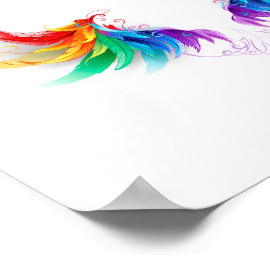 Fluffy Rainbow Wings Poster (Hoek)