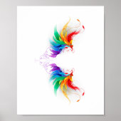 Fluffy Rainbow Wings Poster (Voorkant)