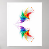 Fluffy Rainbow Wings Poster (Voorkant)