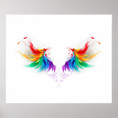Fluffy Rainbow Wings Poster (Voorkant)