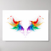 Fluffy Rainbow Wings Poster (Voorkant)