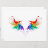 Fluffy Rainbow Wings Programmakaart (Voorkant / Achterkant)