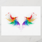 Fluffy Rainbow Wings Programmakaart (Voorkant)