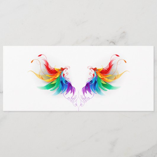 Fluffy Rainbow Wings Programmakaart (Voorkant)
