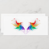 Fluffy Rainbow Wings Programmakaart (Voorkant / Achterkant)