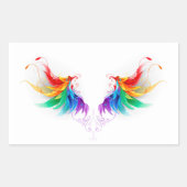 Fluffy Rainbow Wings Rechthoekige Sticker (Voorkant)