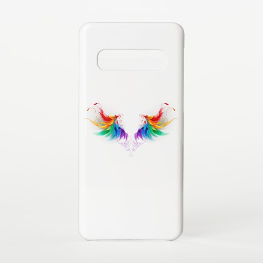 Fluffy Rainbow Wings Samsung Galaxy Hoesje (Achterkant)