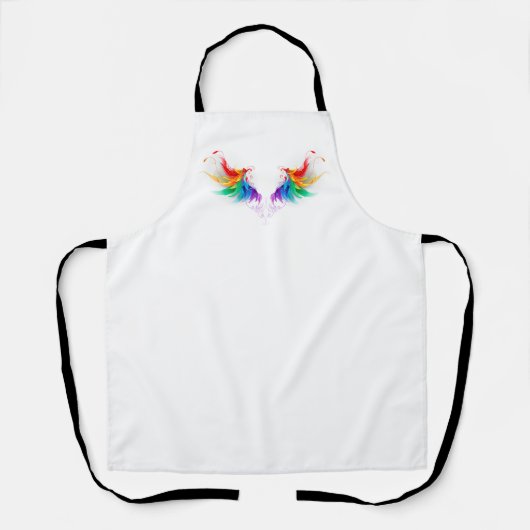 Fluffy Rainbow Wings Schort (Voorkant)