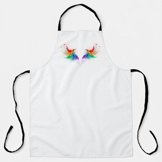 Fluffy Rainbow Wings Schort (Voorkant)