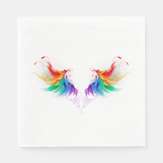 Fluffy Rainbow Wings Servet (Voorkant)