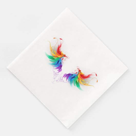 Fluffy Rainbow Wings Servet (Hoek)