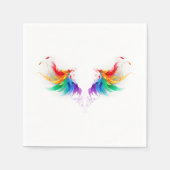Fluffy Rainbow Wings Servet (Voorkant)