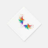Fluffy Rainbow Wings Servet (Hoek)