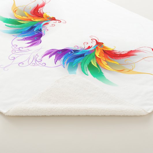 Fluffy Rainbow Wings Sherpa Deken (3/4)