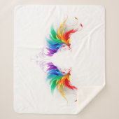 Fluffy Rainbow Wings Sherpa Deken (Voorkant)