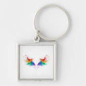 Fluffy Rainbow Wings Sleutelhanger (Voorkant)