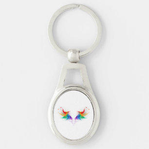 Fluffy Rainbow Wings Sleutelhanger