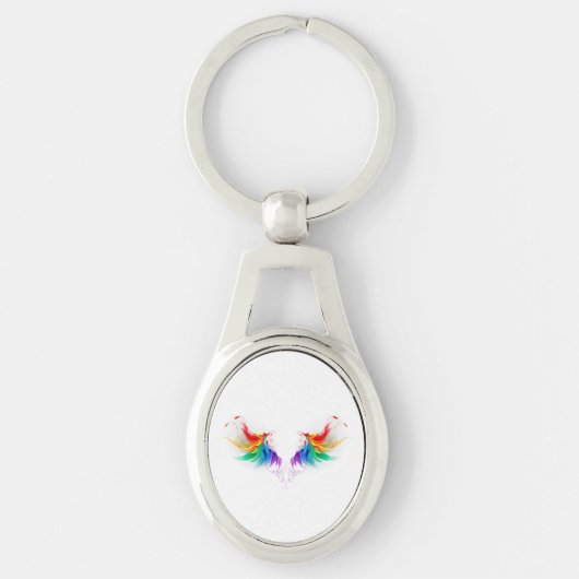 Fluffy Rainbow Wings Sleutelhanger (Voorkant)