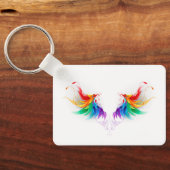 Fluffy Rainbow Wings Sleutelhanger (Achterkant)