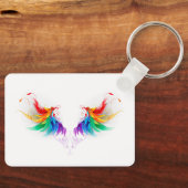 Fluffy Rainbow Wings Sleutelhanger (Voorkant)