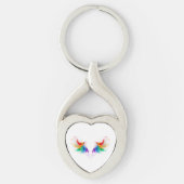 Fluffy Rainbow Wings Sleutelhanger (Voorkant)