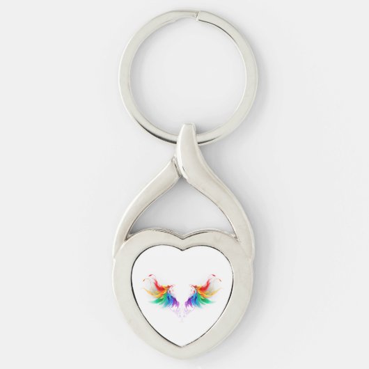 Fluffy Rainbow Wings Sleutelhanger (Voorkant)