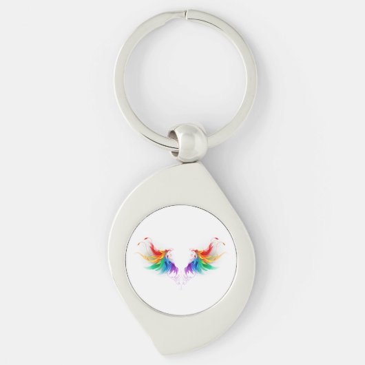 Fluffy Rainbow Wings Sleutelhanger (Voorkant)