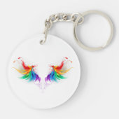 Fluffy Rainbow Wings Sleutelhanger (Achterkant)