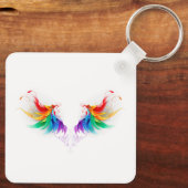 Fluffy Rainbow Wings Sleutelhanger (Achterkant)