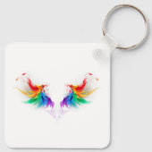 Fluffy Rainbow Wings Sleutelhanger (Achterkant)