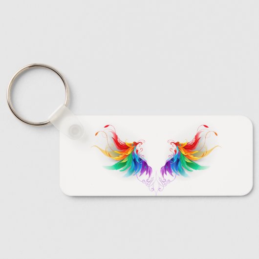 Fluffy Rainbow Wings Sleutelhanger (Achterkant)