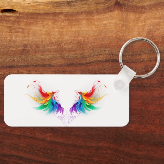 Fluffy Rainbow Wings Sleutelhanger (Voorkant)