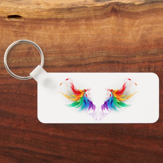 Fluffy Rainbow Wings Sleutelhanger (Achterkant)
