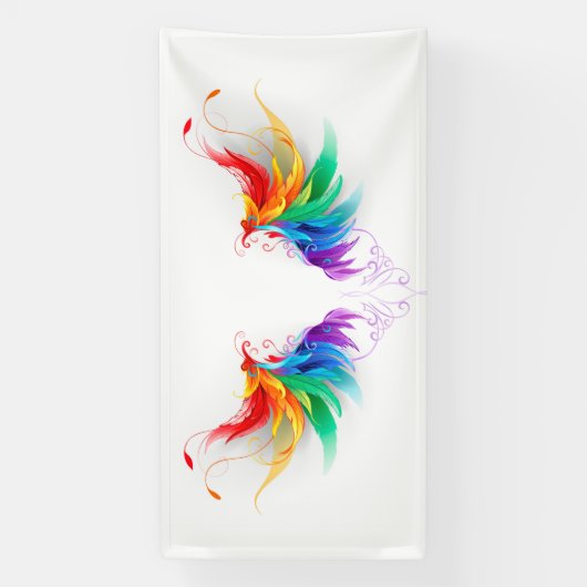Fluffy Rainbow Wings Spandoek (Verticaal)