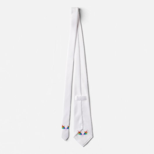 Fluffy Rainbow Wings Stropdas (Achterkant)