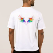 Fluffy Rainbow Wings T-shirt (Achterkant)