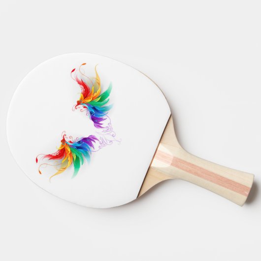Fluffy Rainbow Wings Tafeltennisbatje (Zijkant)