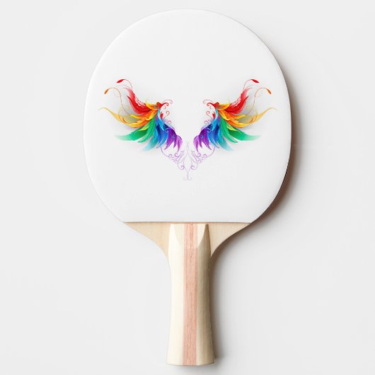 Fluffy Rainbow Wings Tafeltennisbatje (Voorkant)