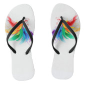 Fluffy Rainbow Wings Teenslippers (Voetbed)
