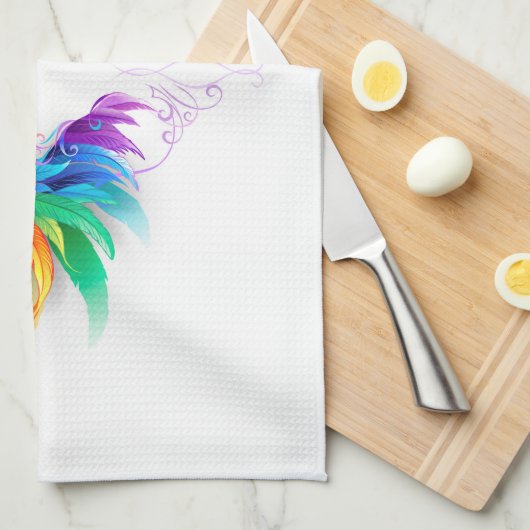 Fluffy Rainbow Wings Theedoek (Quarter Fold)