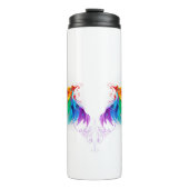 Fluffy Rainbow Wings Thermosbeker (Voorkant)