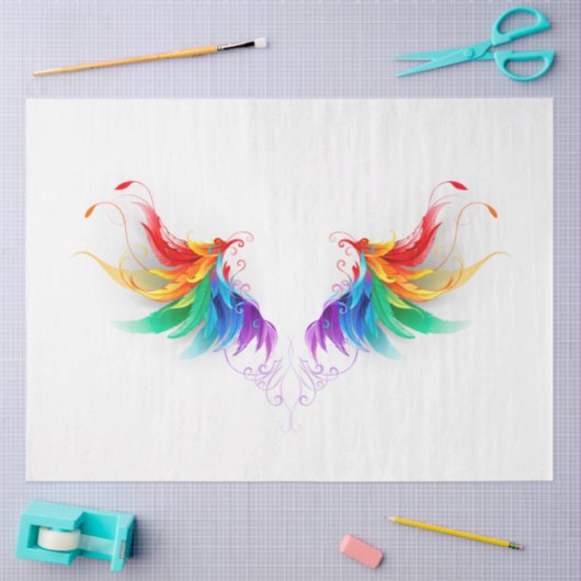 Fluffy Rainbow Wings Tissuepapier (Craft)