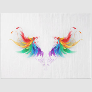 Fluffy Rainbow Wings Tissuepapier