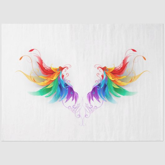 Fluffy Rainbow Wings Tissuepapier (Voorkant)