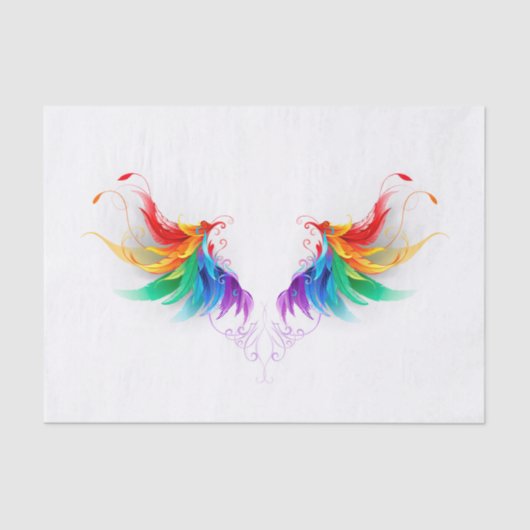Fluffy Rainbow Wings Tissuepapier (Voorkant)