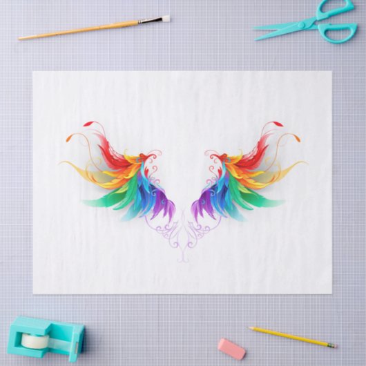 Fluffy Rainbow Wings Tissuepapier (Craft)