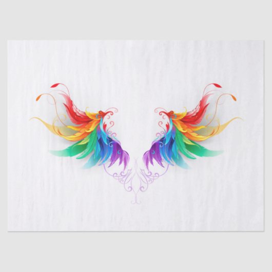 Fluffy Rainbow Wings Tissuepapier (Voorkant)